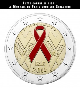 monnaie de paris - sidaction - piece commemorative