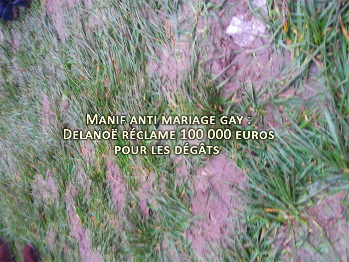 Manif anti mariage gay : Delanoë réclame 100 000 euros pour les dégâts 