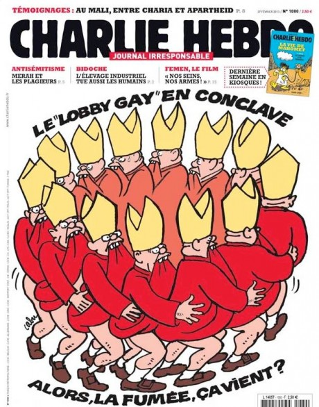 Conclave Charlie Hebdo raille le "lobby gay" du Vatican