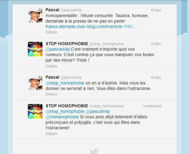 Stophomophobie défend Christiane Taubira sur Twitter
