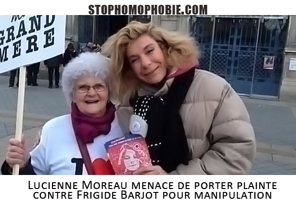Lucienne Moreau menace de porter plainte contre Frigide Barjot pour manipulation !