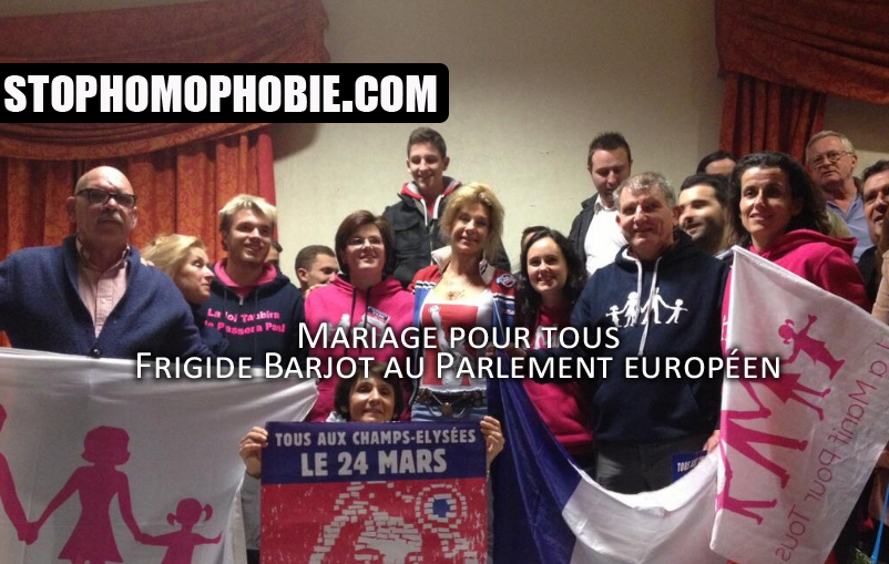 Mariage pour tous : Frigide Barjot au Parlement européen 