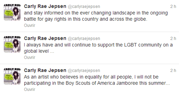 Carly Rae Jepsen annule un concert pour dénoncer l’homophobie