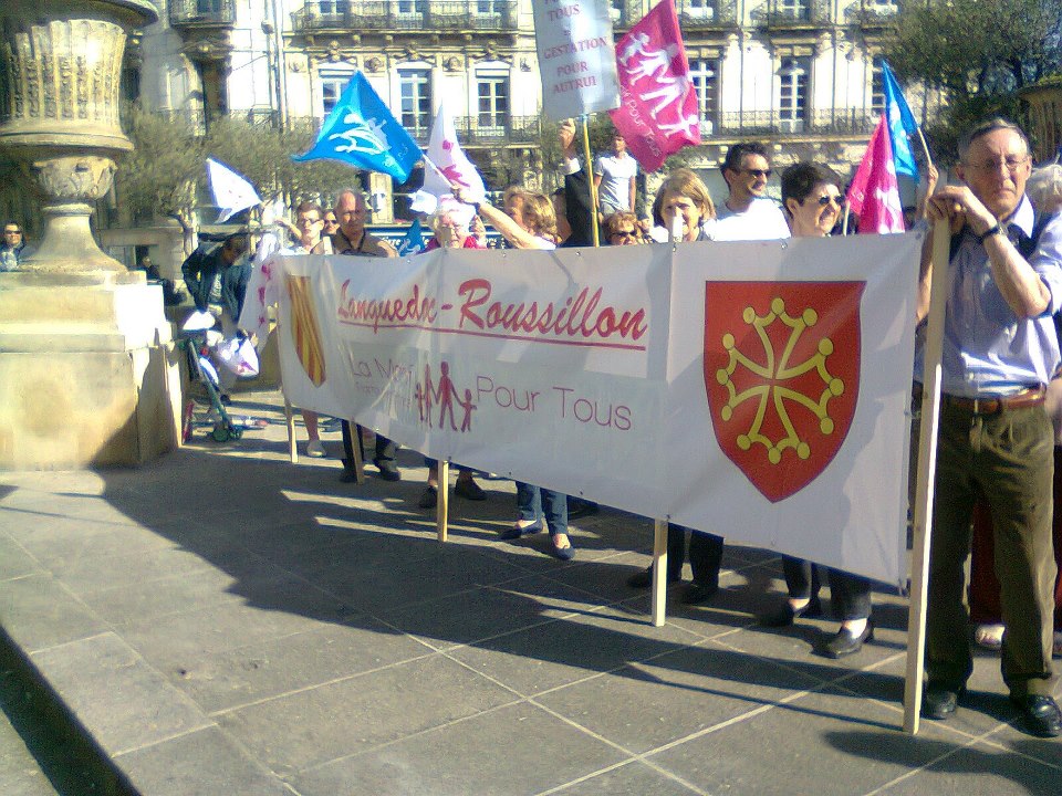Organisations de manifs pour tous jusque dans la ville de Montpellier: témoignage et compte-rendu