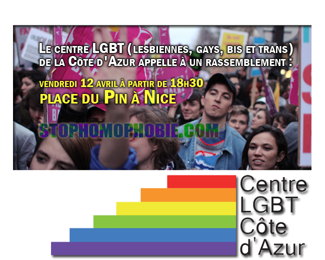 Vendredi, une manifestation contre l'#homophobie à Nice