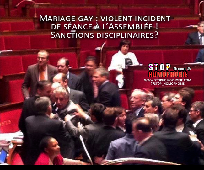Mariage gay : violent incident de séance à l’Assemblée ! Sanctions disciplinaires? Ils vont au poste?