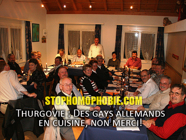 Thurgovie : Des gays allemands en cuisine, non merci!