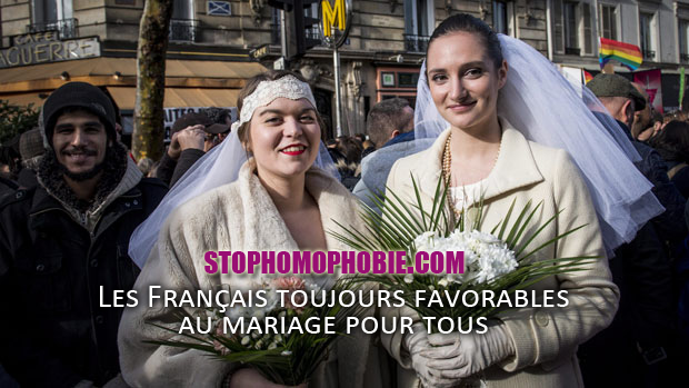 Les Français toujours favorables au mariage pour tous