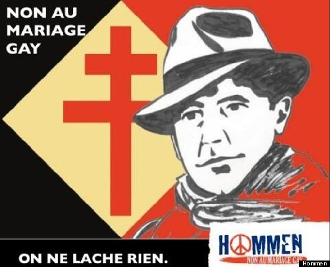 Mariage gay: les Hommen utilisent l'image de Jean Moulin, malaise sur Twitter 