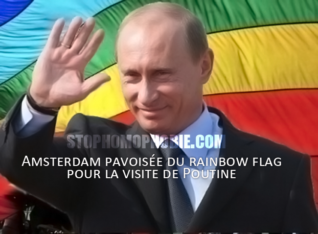 Droits LGBT : Amsterdam pavoisée du rainbow flag pour la visite de Poutine