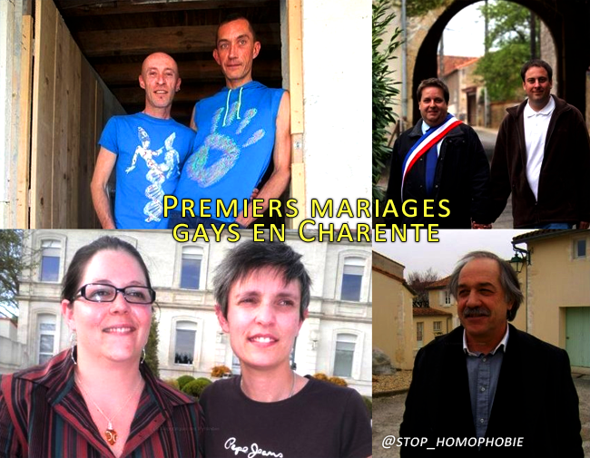 Premiers mariages gays en Charente !