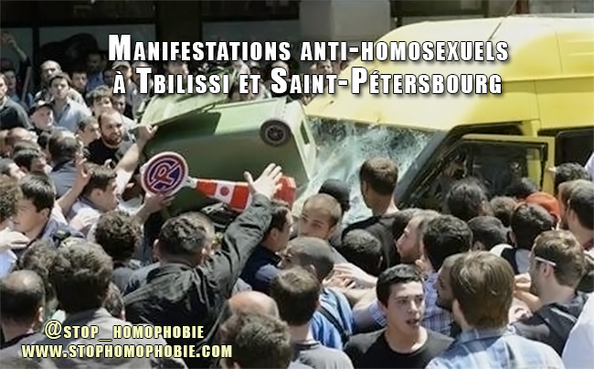 Manifestations anti-homosexuels à Tbilissi et Saint-Pétersbourg