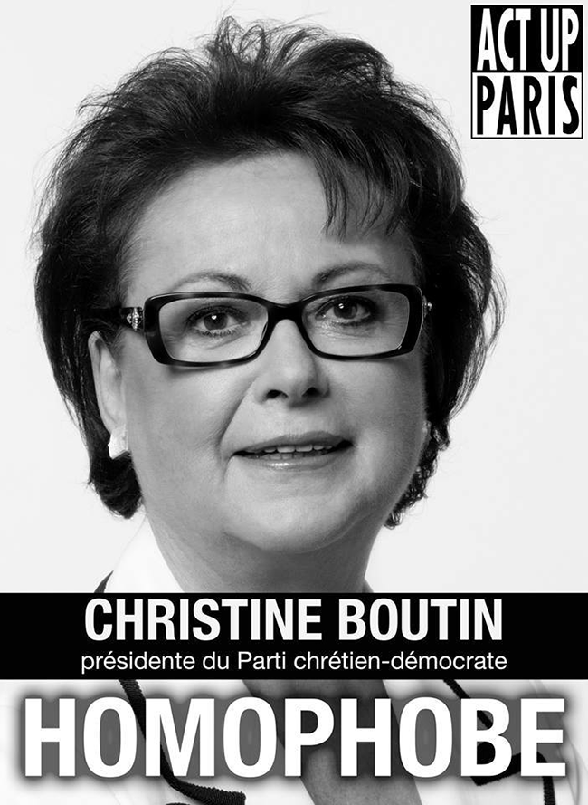 Christine Boutin, qui déclare qu'elle ne célébrerait pas de mariage gay si elle était maire, affirme qu'il y a des "lois supérieures à la loi de la République"... 