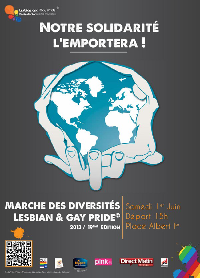 MONTPELLIER : 19ème Lesbian & Gay Pride - Samedi 1er juin 2013