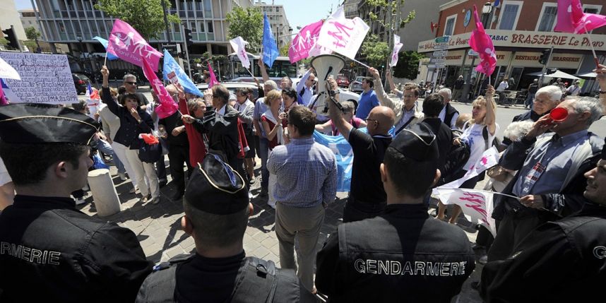 Manifestations anti-mariage pour tous en marge de la venue de Hollande à Marseille !