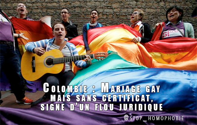Colombie : Mariage gay mais sans certificat, signe d'un flou juridique