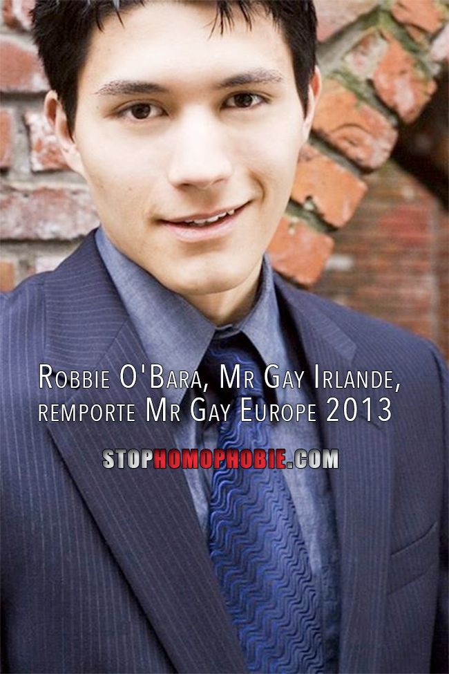 Robbie O'Bara, Mr Gay Irlande, remporte Mr Gay Europe 2013 