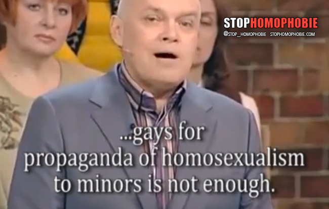 Vidéo : L'homophobie « assumée » de la télévision publique russe