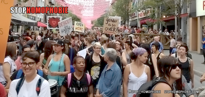 Plus de 1000 lesbiennes marchent à Montréal: la solidarité internationale et avec Idle No More mise à l’honneur ;)