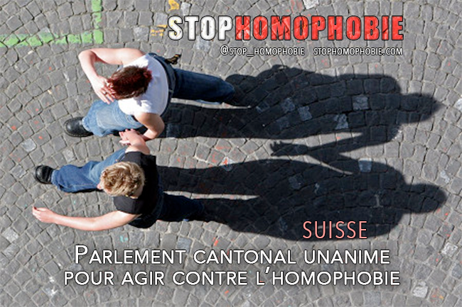Suisse : Parlement cantonal unanime pour agir contre l’homophobie