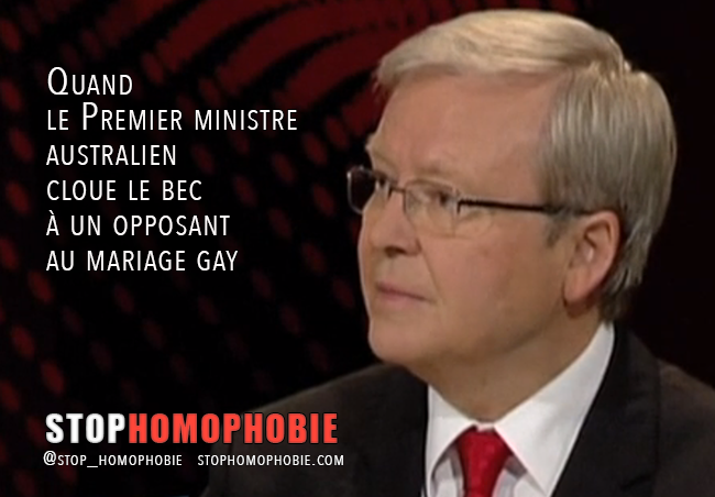 Vidéo : Quand le Premier ministre australien cloue le bec à un opposant au mariage gay