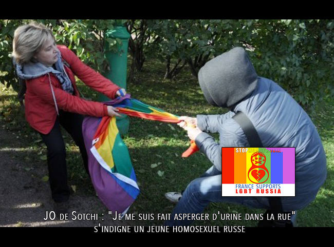 JO de Sotchi : "Je me suis fait asperger d'urine dans la rue", s'indigne un jeune homosexuel russe