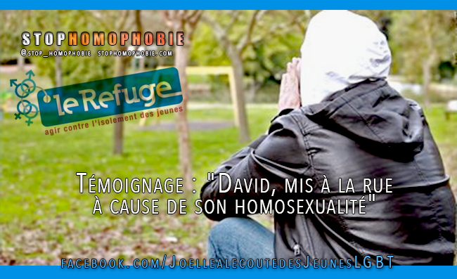 Témoignage : "David, mis à la rue à cause de son homosexualité"