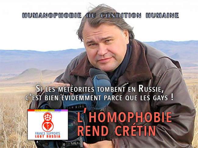 Si les météorites tombent en Russie, c'est bien évidemment parce que les gays !