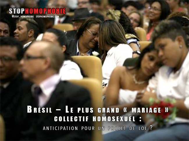 #Brésil – Le plus grand « mariage » #collectif homosexuel : anticipation pour l'ouverture d'un projet de loi dans le pays ?