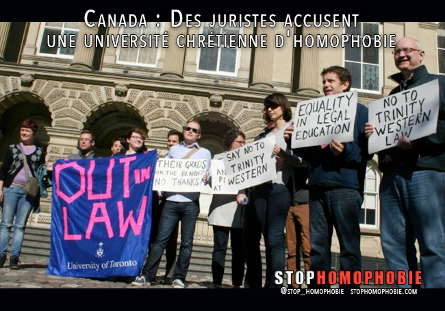 #Canada : Des #juristes accusent une #université #chrétienne d'#homophobie