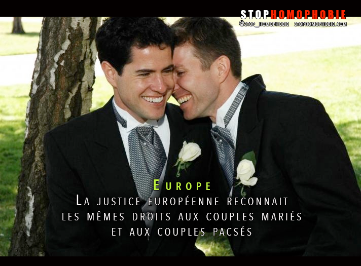 Europe : La justice européenne reconnait les mêmes droits aux couples mariés et aux couples pacsés