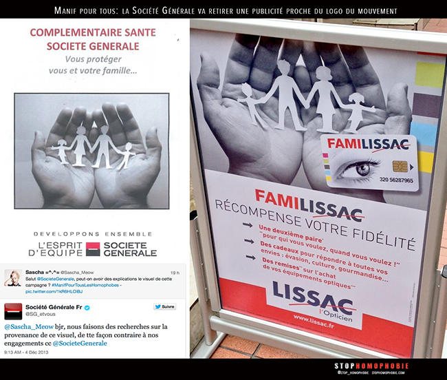 #ManifPourTous : La #SociétéGénérale va devoir repenser la publicité de sa complémentaire santé.