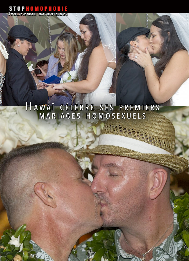 #Hawaï célèbre ses premiers #mariages #homosexuels