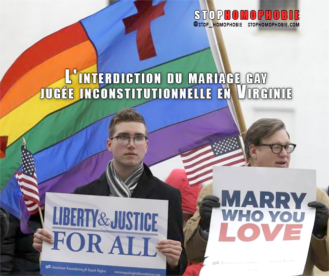 Etats-Unis : l'interdiction du « mariage gay » jugée inconstitutionnelle en Virginie