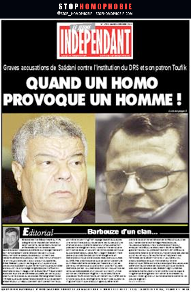 Polémique en Algérie : la une homophobe d'un journal provoque un tollé