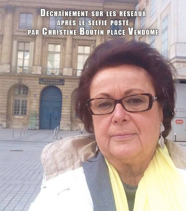 Christine Boutin, risée du web, après un selfie posté depuis la place Vendôme
