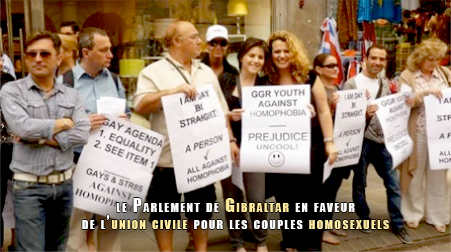 Gibraltar : Le Parlement se prononce en faveur d'une union civile pour les couples homosexuels et hétérosexuels