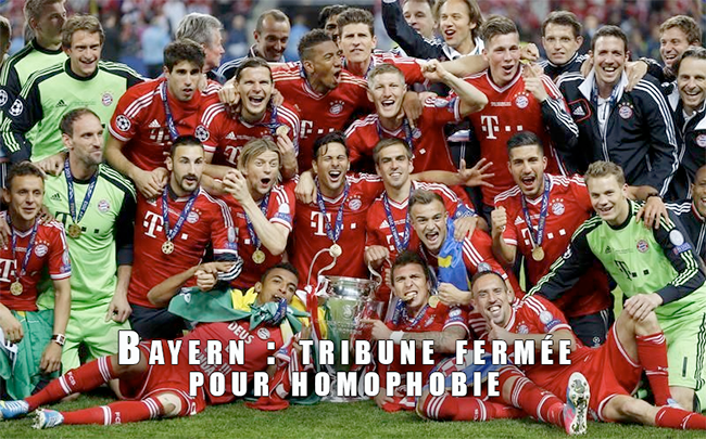 Le Bayern sanctionné par l'UEFA pour homophobie