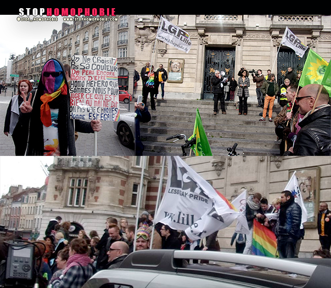 Manifestation à #Lille contre des agressions #homophobes 