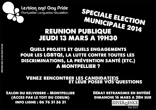 Municipales 2014 à Montpellier : Quels projets et quels engagements pour les LGBTQI