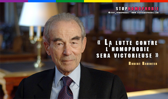 « La lutte contre l’homophobie sera victorieuse » : Robert Badinter