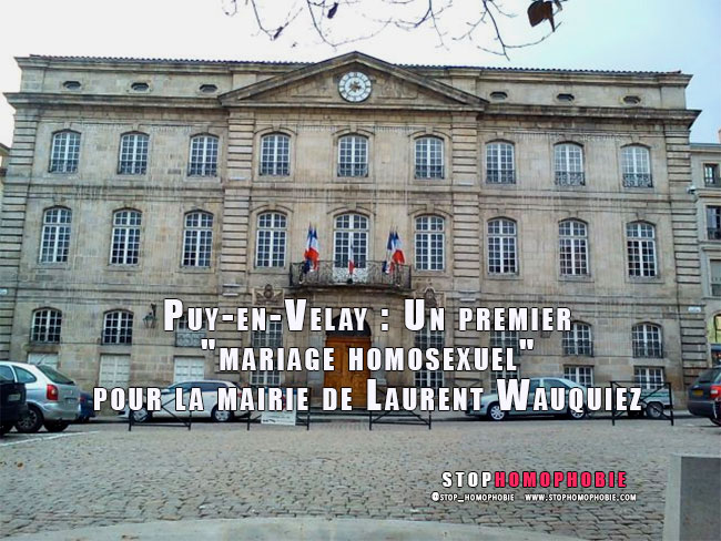 VIDEO. Puy-en-Velay : Un premier "mariage homosexuel" pour la mairie de Laurent Wauquiez