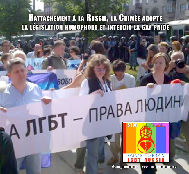 Faisant écho à la propagande du Kremlin, la #Crimée adopte la législation #homophobe et interdit toutes manifestions de fierté