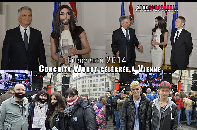 Des milliers de personnes célèbrent Conchita Wurst﻿ à Vienne