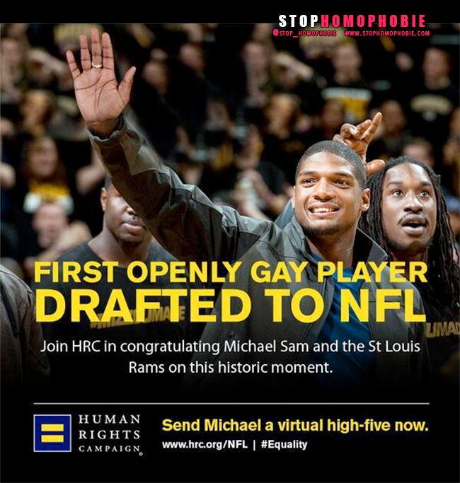 VIDEO. Michael Sam devient le premier joueur ouvertement #gay à être sélectionné en NFL
