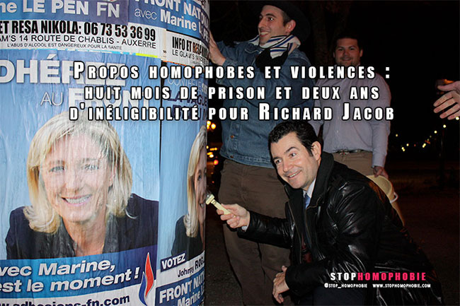 Auxerre : Propos homophobes et violences : huit mois de prison et deux ans d'inéligibilité pour Richard Jacob