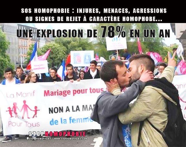 SOS homophobie : les accablants chiffres du rapport 2014. "Mon voisin est homophobe"