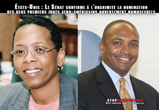 Washington : Le Sénat confirme à l’unanimité la nomination des deux premiers juges afro-américains ouvertement homosexuels