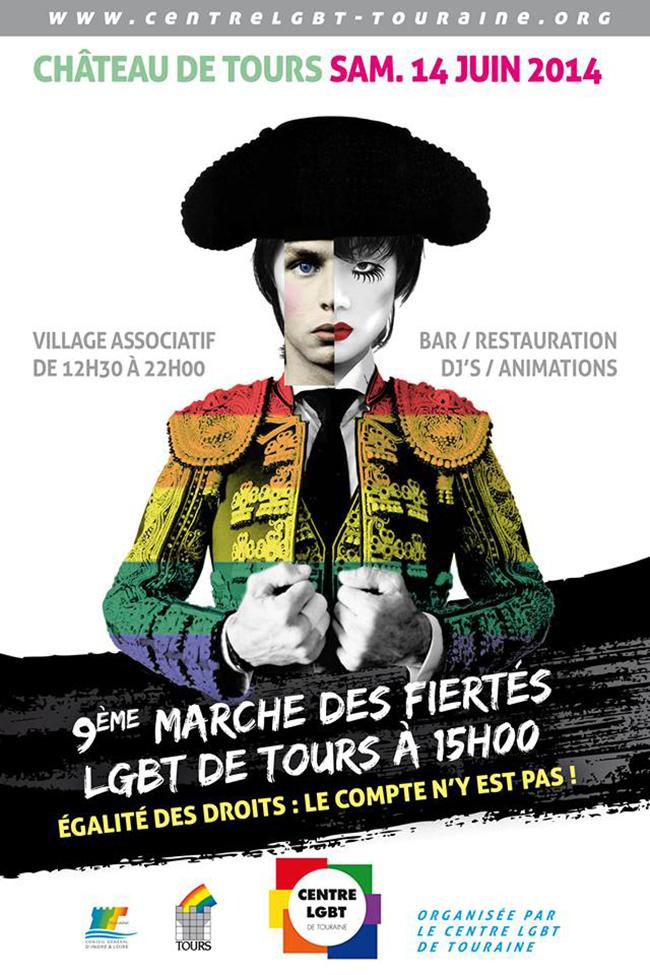 Tours : 9E édition de la Marche des Fiertés #LGBT 2014 avec le mot d’ordre « Egalité des droits, le compte n’y est pas »