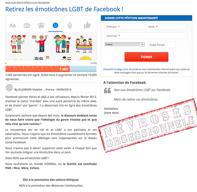 Comique : Une pétition pour réclamer à Facebook la suppression des émoticônes "arc-en-ciel" 